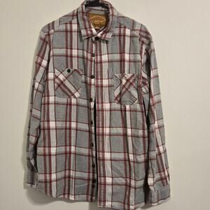 Red Camel Handcrafted Plaid Flannel Utility Shirt Men’s XL Casual Workwear